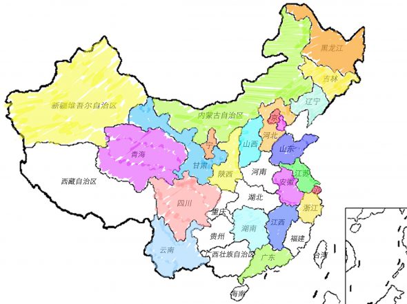 去过的 - 中国地图 - 省